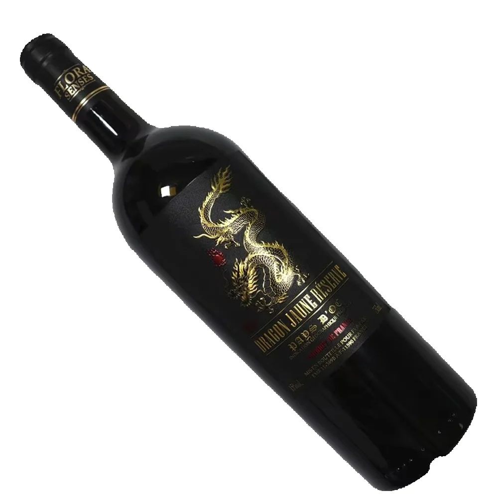 Wine Beer Red - Label Anggur Mewah Kustom｜Hot Stamping Perak｜Tahan