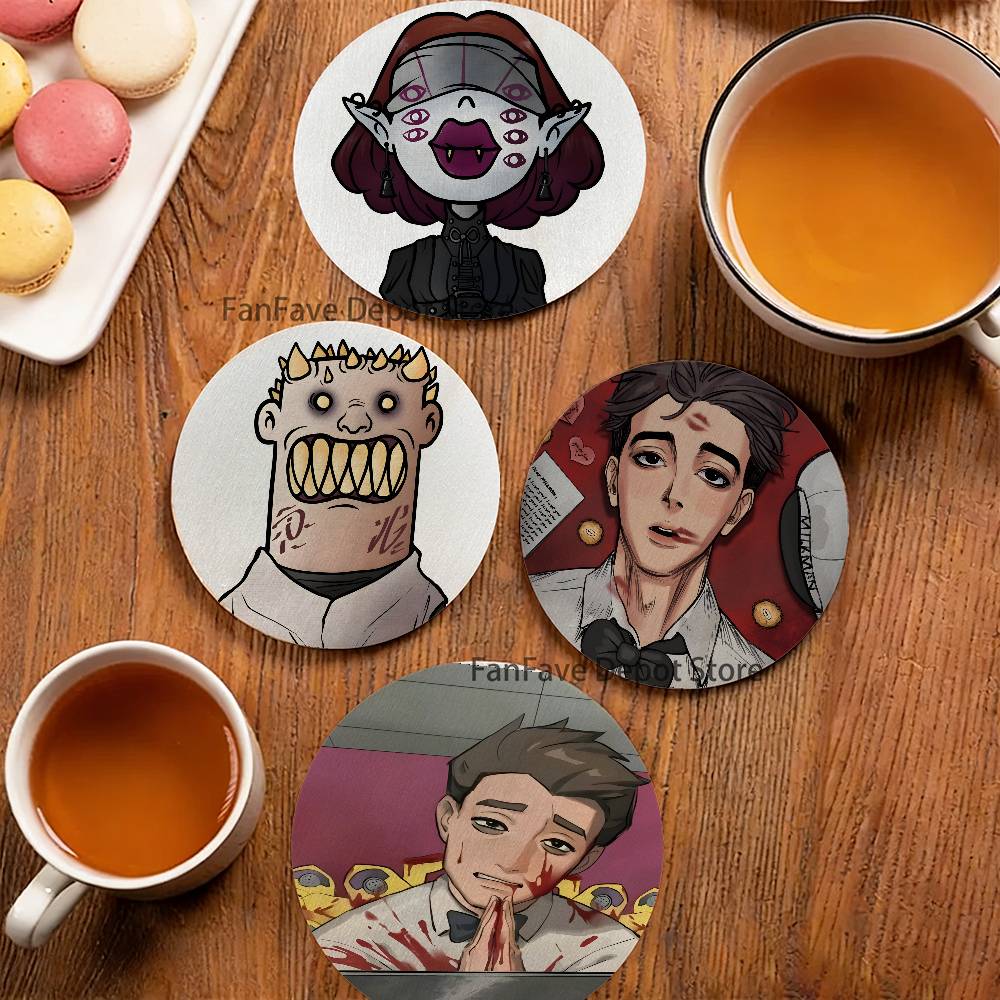 Wine N Beer - Itu Bukan Coaster Kayu Bulat Pola