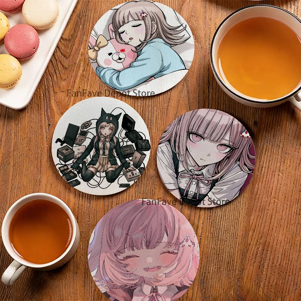 Wine N Beer - D-Danganronpa N-Nanami Chiaki Tatakan Gelas Kayu