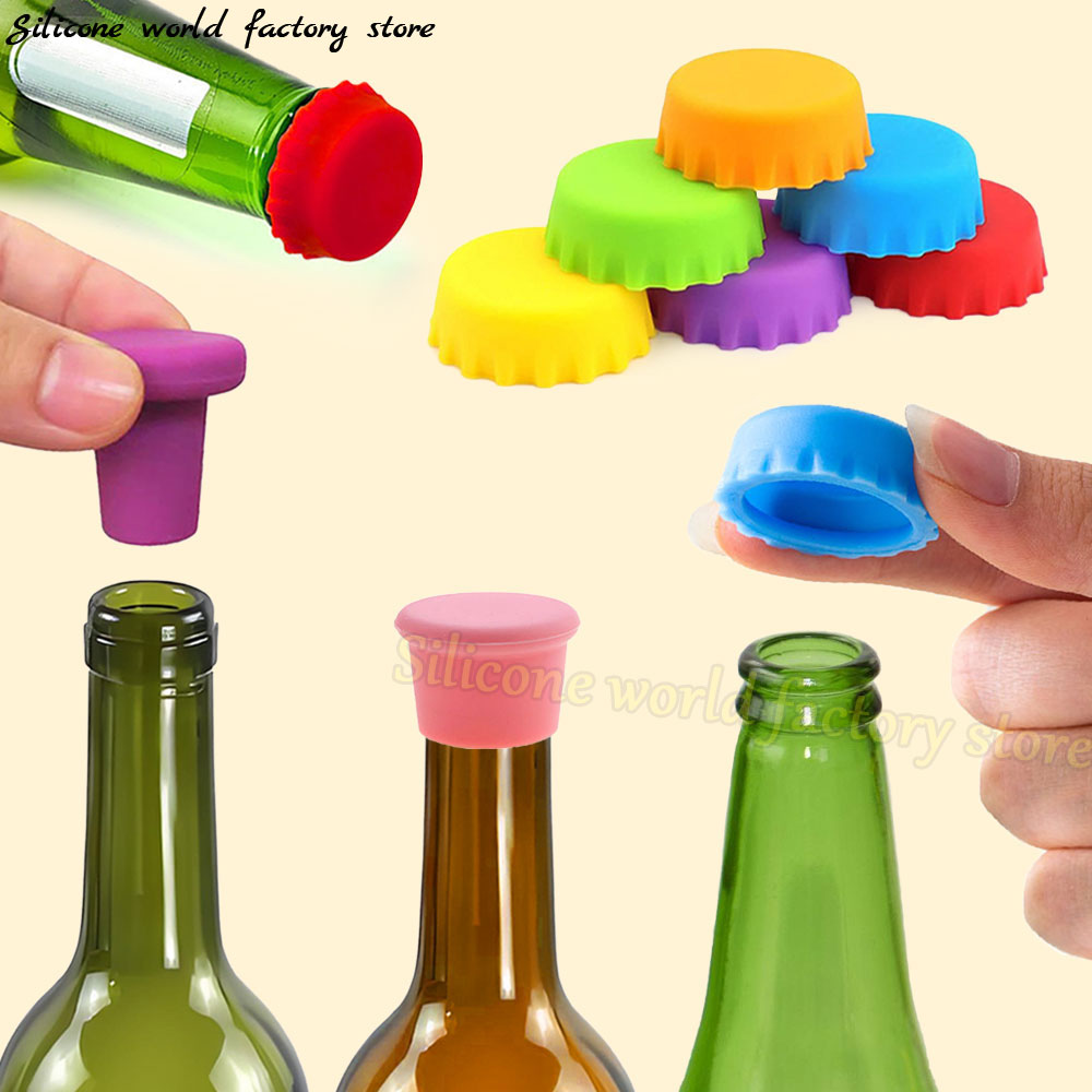 Wine Beer Red - SW 12/6/3PCS Tutup Botol Silikon Penjaga