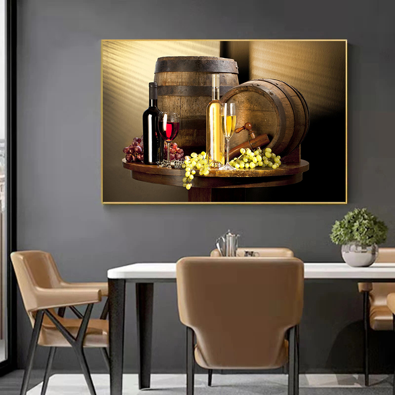 Lukisan Kanvas Botol Bir Anggu - Wine Beer Red ulasan dan harga