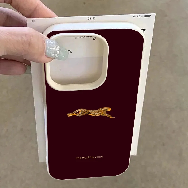 Casing HP Motif Leopard Merah  - Wine & Beer Packages ulasan dan harga