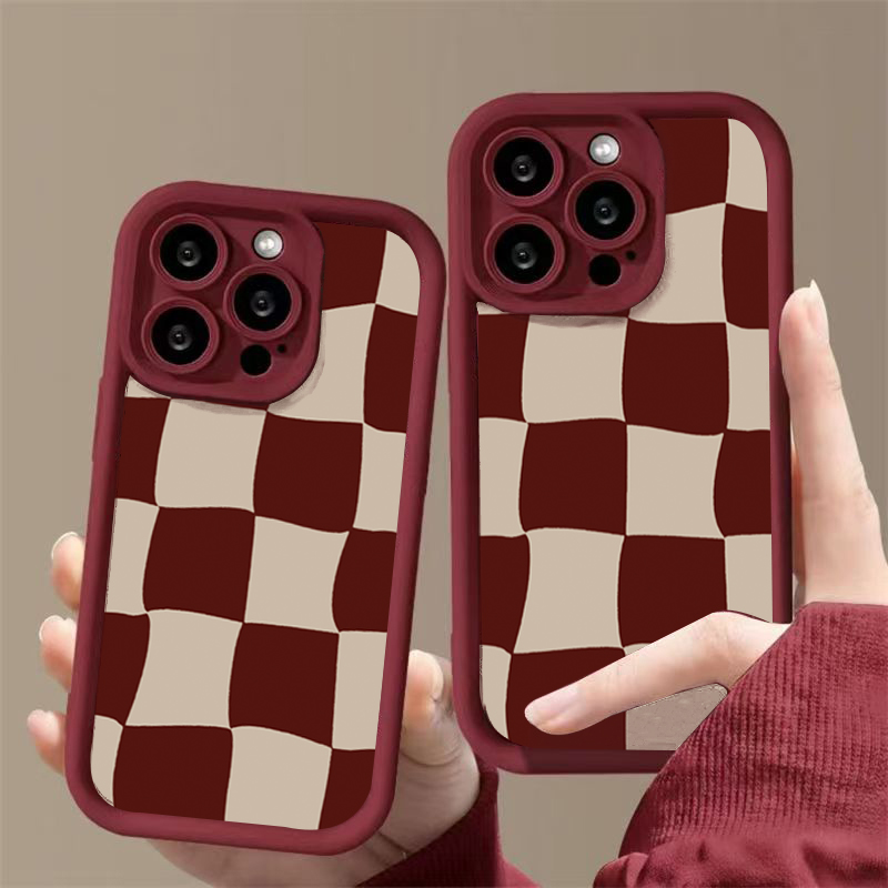 Casing Ponsel Pola Grid Deform - Wine & Beer Packages ulasan dan harga