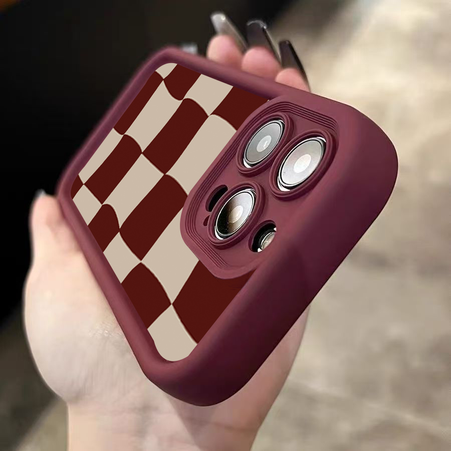 Casing Ponsel Pola Grid Deform - Wine & Beer Packages ulasan dan harga