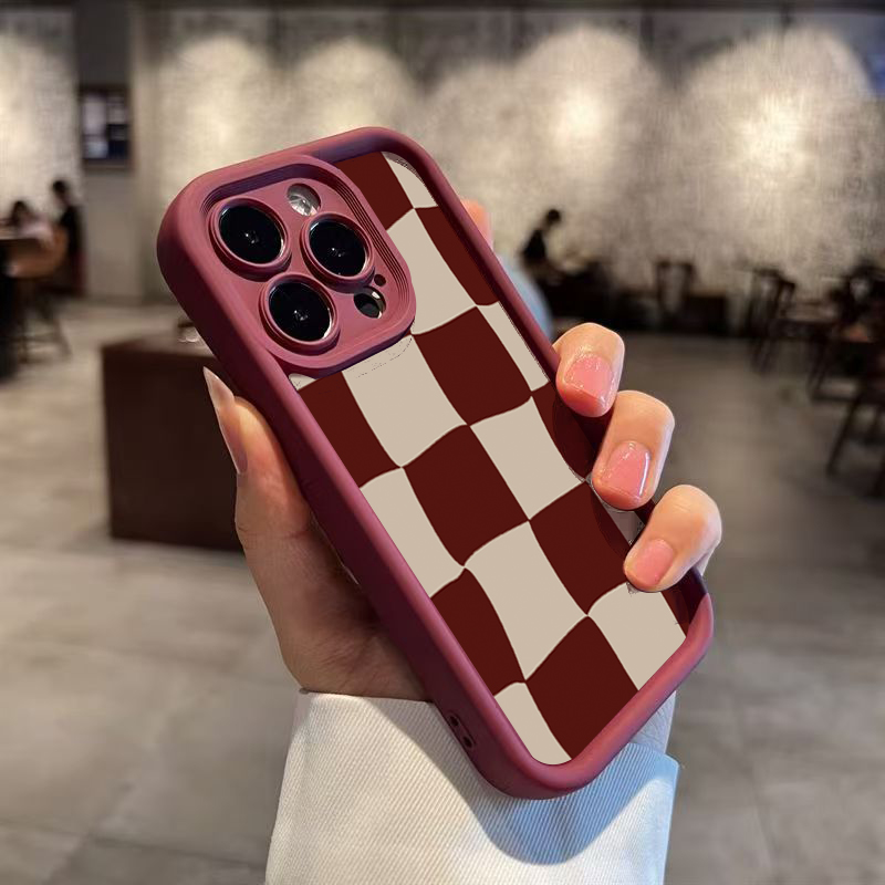 Casing Ponsel Pola Grid Deform - Wine & Beer Packages ulasan dan harga